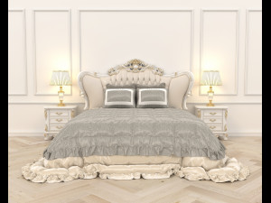 neoclassical style bed 2 3D Model