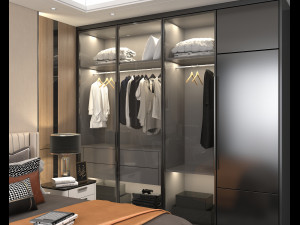 modern bedroom interior scene 4 Modelo 3D