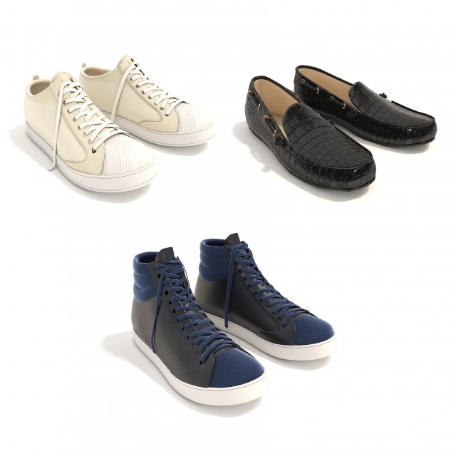 shoes collection 8 Modelo 3D .c4d .max .obj .3ds .fbx .stl .blend 