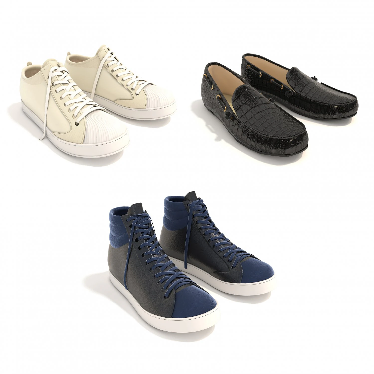 shoes collection 8 3D Model .c4d .max .obj .3ds .fbx .stl .blend 