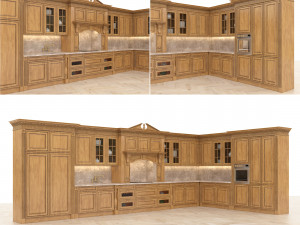 european style kitchen 7 3D Модель
