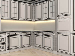 european style kitchen 7 Modèle 3D