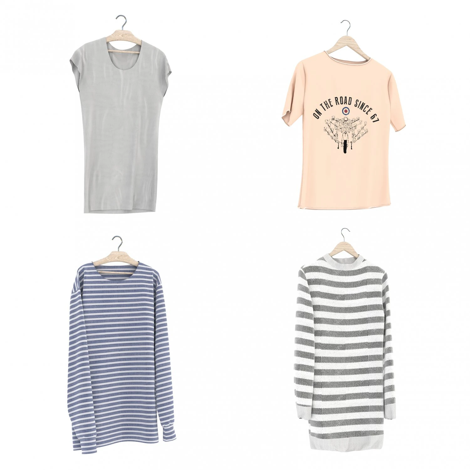 clothing on hanger 2 3D Model .c4d .max .obj .3ds .fbx .stl .blend 