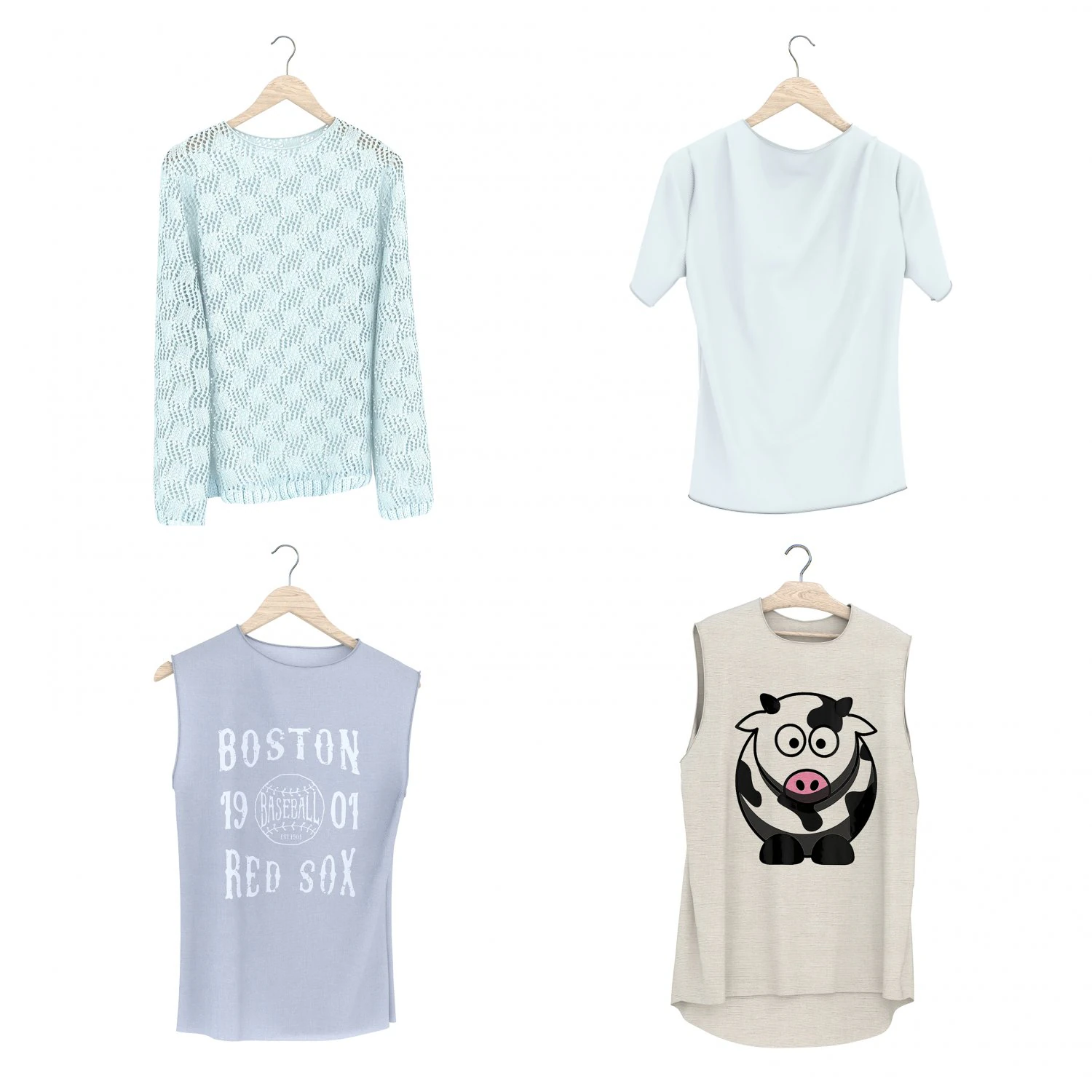 shirt on hanger 2 3D Model .c4d .max .obj .3ds .fbx .stl .blend 