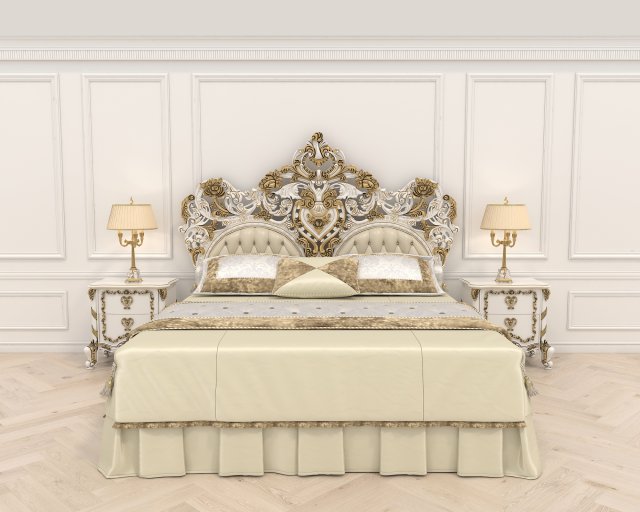european style bed 18 3D Model .c4d .max .obj .3ds .fbx .stl .blend 