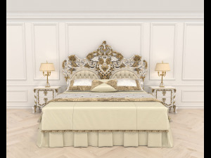 european style bed 18 3D Model
