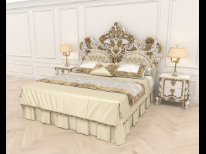 european style bed 18 3D Model