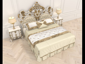 european style bed 18 3D Model