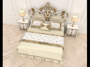 european style bed 18 3D Model