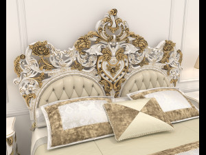 european style bed 18 3D Model
