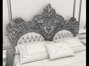 european style bed 18 3D Model