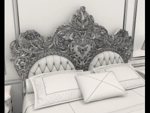 european style bed 18 3D Model