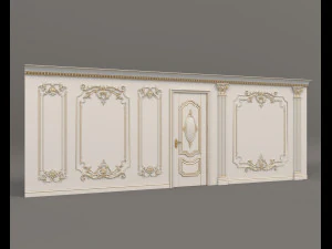 european style interior wall decoration 4 3D Model