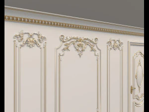 european style interior wall decoration 4 3D Model