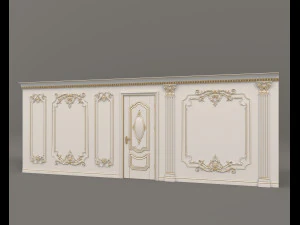 european style interior wall decoration 4 3D Model