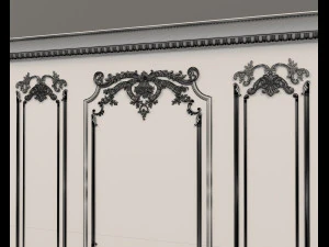 european style interior wall decoration 4 3D Model