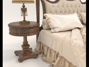 european style bed 19 3D 모델