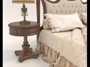 european style bed 19 3D Model