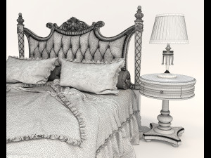 european style bed 19 3D 모델