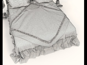 european style bed 19 3D 모델