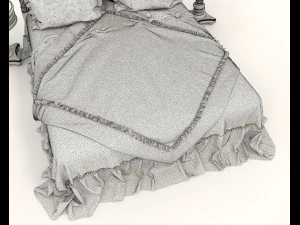 european style bed 19 3D Model