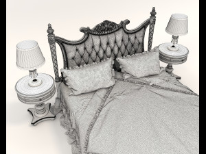 european style bed 19 3D 모델