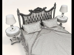 european style bed 19 3D Model