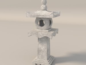 japanese garden stone lantern 3D Модель