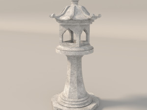japanese garden stone lantern 3D Модель