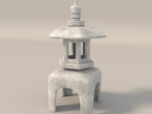 japanese garden stone lantern 3D Модель