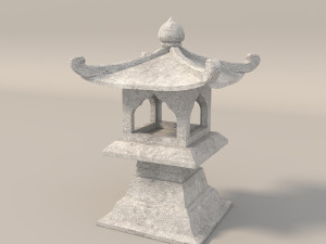 japanese garden stone lantern 3D Модель