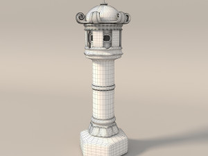 japanese garden stone lantern 3D Модель