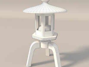 japanese garden stone lantern 3D Модель