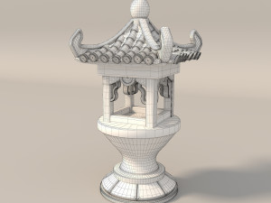 japanese garden stone lantern 3D Модель