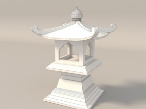 japanese garden stone lantern 3D Модель