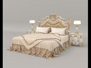 european style bed 20 Modelo 3D