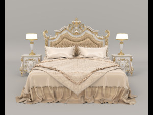 european style bed 20 Modelo 3D