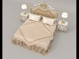 european style bed 20 Modelo 3D