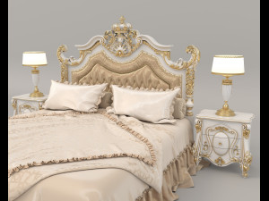 european style bed 20 Modelo 3D