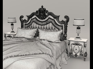 european style bed 20 Modelo 3D