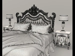 european style bed 20 3D Model