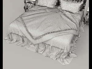 european style bed 20 Modelo 3D