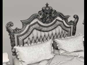 european style bed 20 Modelo 3D