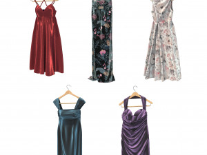 dress on hanger 4 Modelo 3D