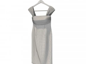 dress on hanger 4 3D Model