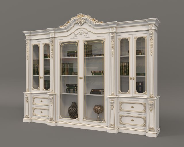 display cabinet classic style 6 3D Модель .c4d .max .obj .3ds .fbx .stl .blend 