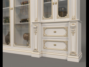 display cabinet classic style 6 3D Модель