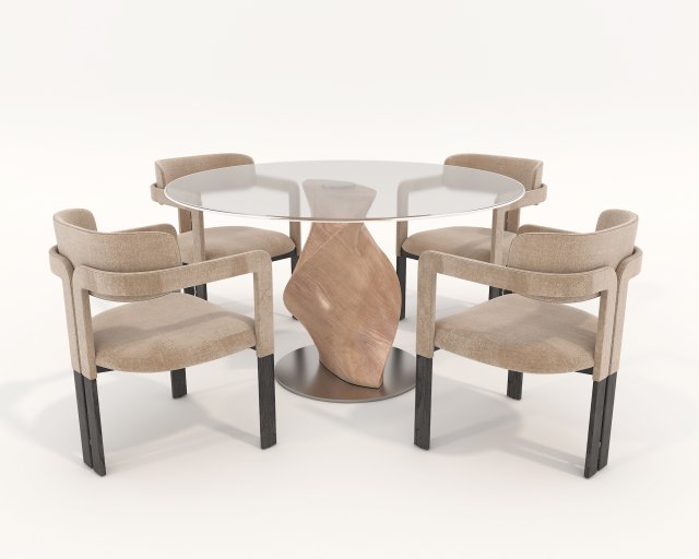 contemporary design table and chair set 16 Modelo 3D .c4d .max .obj .3ds .fbx .stl .blend 