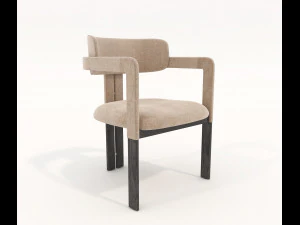 contemporary design table and chair set 16 3D Model