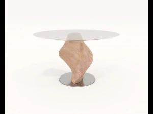 contemporary design table and chair set 16 3D Model